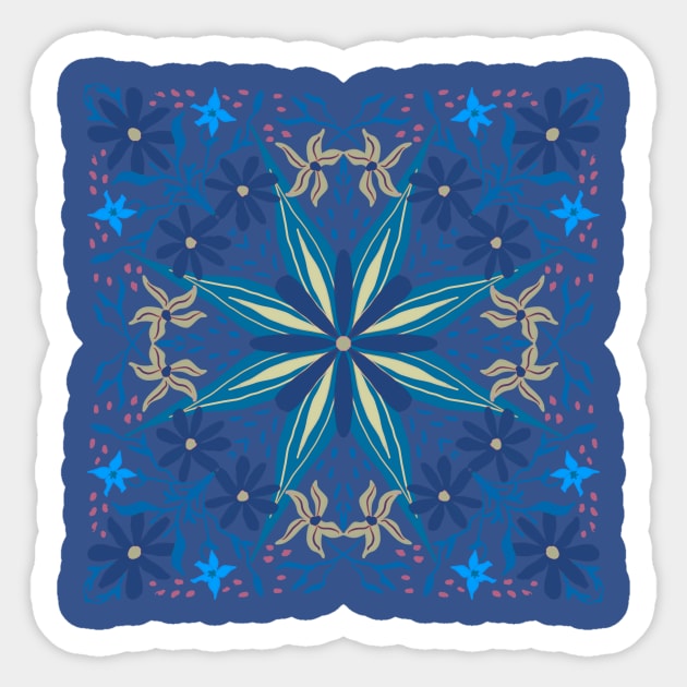 Blue flower Sticker by colors